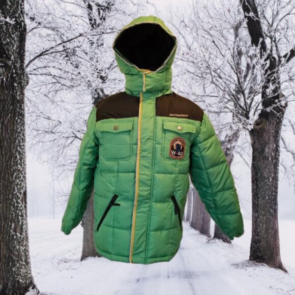 WEATHERPROOF BOYS BUBBLE WINTER HOODED JACKET - SIZE LARGE (14/16)